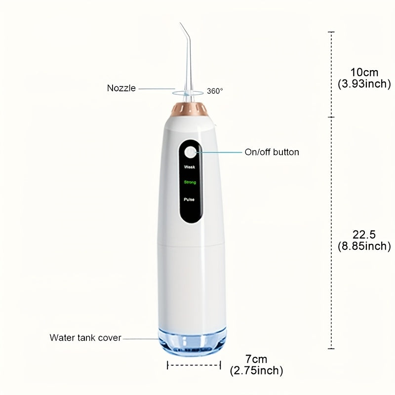 Water Flosser Oral Care Kit – 3-Mode Portable Electric Dental Cleaner, USB Rechargeable, 4-Function Nozzle, Tooth Whitening Device & Electric Toothbrush Set for Travel & Home Use