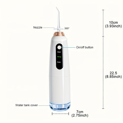 Water Flosser Oral Care Kit – 3-Mode Portable Electric Dental Cleaner, USB Rechargeable, 4-Function Nozzle, Tooth Whitening Device & Electric Toothbrush Set for Travel & Home Use