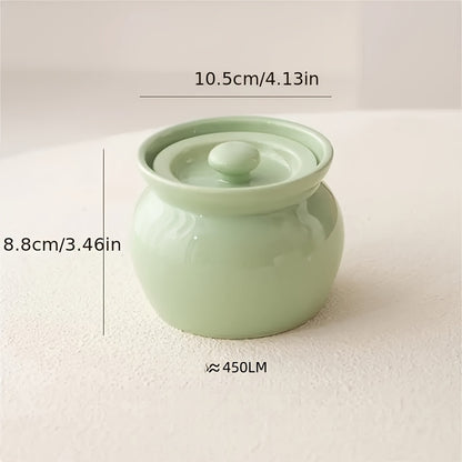 Ceramic Water-Separated Stewing Pot Household Steaming Pot Stew Pot Soup Clay Pot Soup Clay Pot One Person Stewing Pot