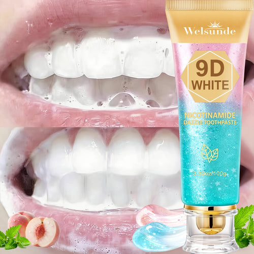 [Ideal Oral Hygiene Gift] 9D Niacinamide Toothpaste, -Removing, Refreshing Breath & Deep Cleansing, Protect Tooth Enamel, European Formula with Minty Fresh Breath, Gentle on Gums, Travel-Size, Ideal Oral Hygiene Gift for Women & Men, Suitable for Everyday