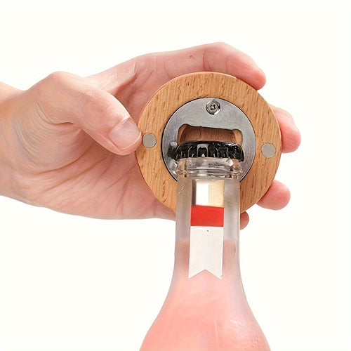 20/40/80/160pcs Round Bamboo Magnetic Bottle Opener, Fridge Magnet, Blank Bamboo Opener For Weddings And Home Kitchen, Unique Guest Favors And Gifts
