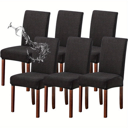 4/6pcs 100% Waterproof Chair Covers for Dining Room Kitchen Chair Covers Parson Dining Chair Slipcover
