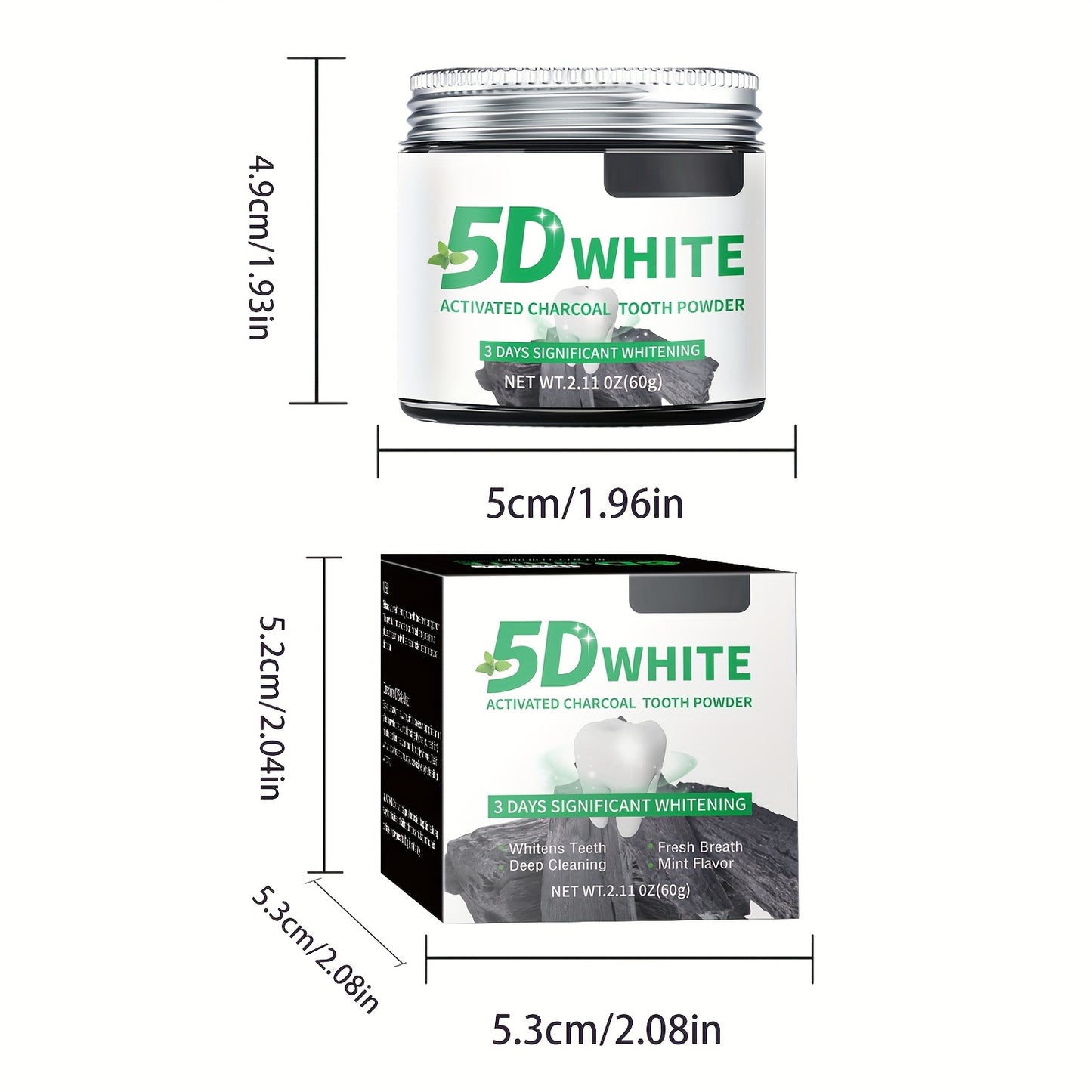 30g Bamboo Charcoal Tooth Powder Contains Bamboo Charcoal Powder, Extract, And Mint Extract Removes Stains From Teeth Makes Teeth Whiter And Mouth Cleaner Freshens Breath While Brushing to Eliminate Bad Breath Cleansing Tooth Powder