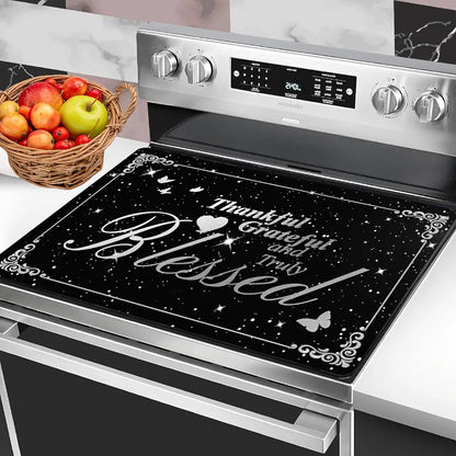 Heat-Resistant Scratch-Proof Glass Cooktop & Appliance Protector - Dishwasher/S Washer/Dryer Safe Cover, Expands Counter Space, Elegant /White Stove Cover for Ovens, Dishwashers, Washing Machines - Compatible with most Glass Surfaces