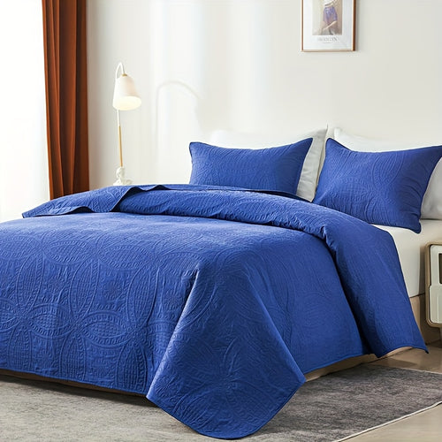 2/3pcs Quilt Set Bedspreads (1 Quilt, 1 Or 2 Pillowcase)-Soft Ventilate Quilt, Lightweight Microfiber Bedspread - Halloween And Christmas Modern Style Coin Pattern Coverlet, Gifts for Back-To-School Season, Suitable for School Dormitories