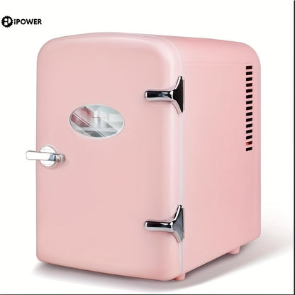 9 Can Mini Observation, Portable Cooler & Warmer, Compact Fridge for Skincare, Beverage, 1.59gal with Window, 1.59gal Compact Mini Fridge: Cooling & Heating Function for Versatile Use And with Cooling And Heating Capabilities - Ideal for Any Space