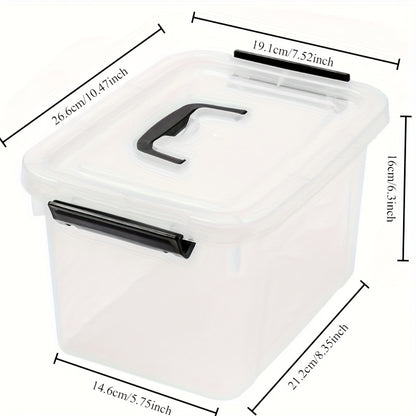6-Pack Clear Plastic Storage Boxes with Latches And Lids, 6 Quart Stackable Organizer Containers, Storage Boxes Suitable for Use in Living Rooms, Bedrooms, Bathrooms And Kitchens The Best Gifts for Easter Sunday And Mother'S Day