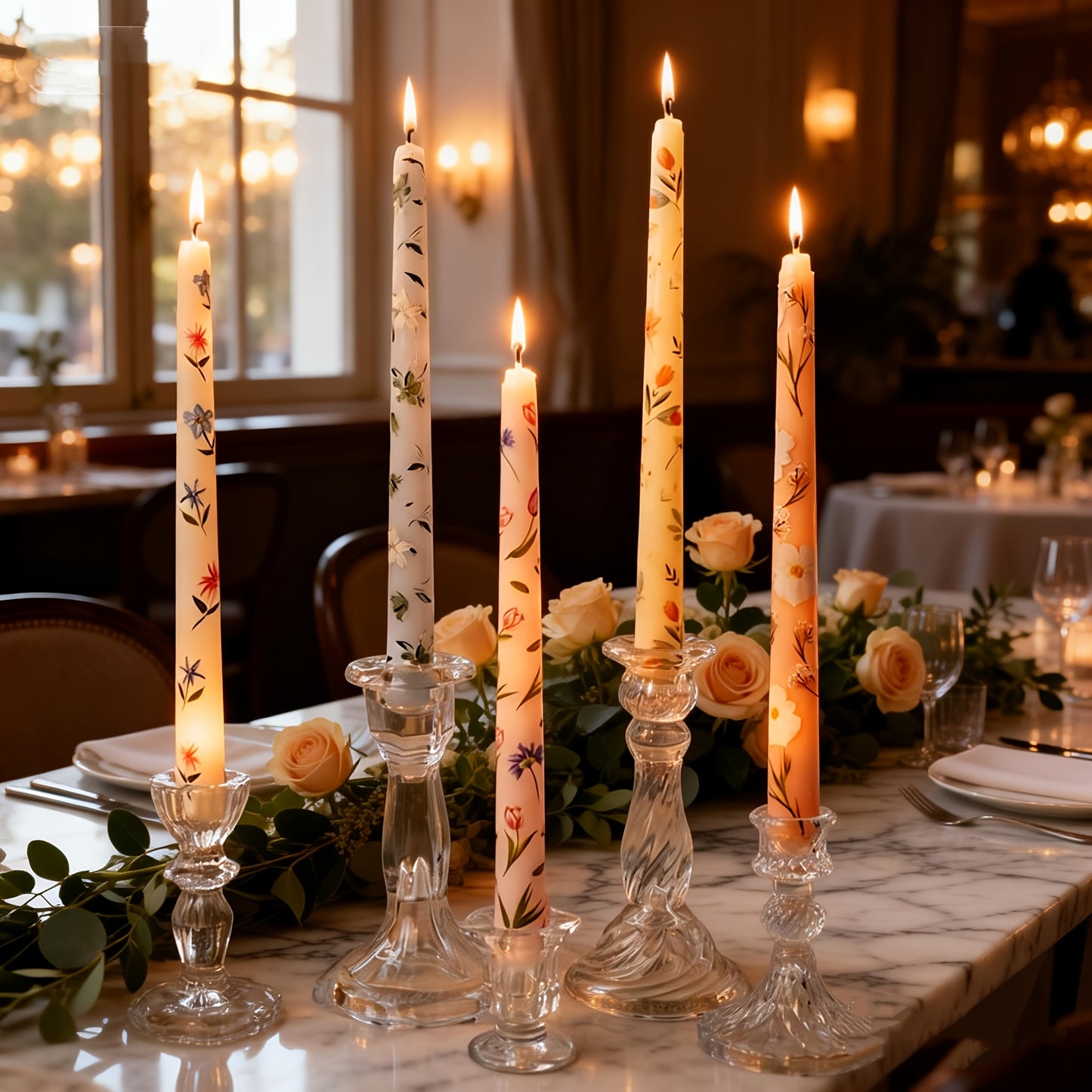 2/ 4pcs/ Box 9.84in Taper Scented Candles, Christmas Dinner Candles, Bottom Diameter 2.3 Centimeters/ 0.91 Inches for Home Decoration Candlelight Dinner Table Decoration Wedding Decoratio, Christmas Decorations