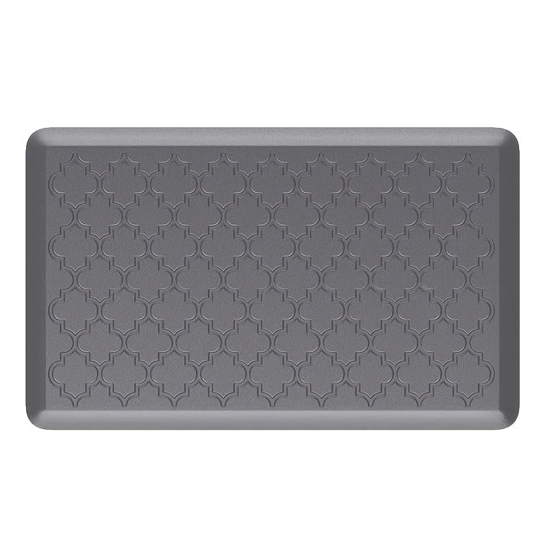 Anti-Fatigue Kitchen Floor Mat – Cushioned PVC Foam Non-Slip Ergonomic Standing Mat for Kitchen, Office, Sink & Laundry, 2 Sizes – Gray & Black