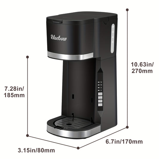 Single Serve Coffee Maker 3-in-1 – Hot & Iced Coffee Machine Compatible with K-Cup Pods, Ground Coffee & Tea, 6-12 oz Brew Sizes, Iced Tea Maker, Compact Countertop Brewer – Black (CM6080/CM6070)