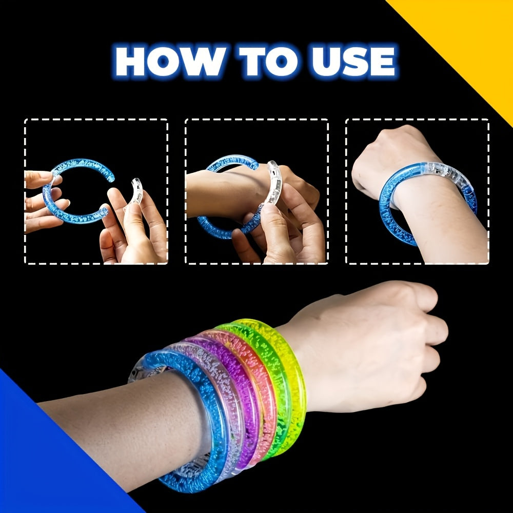LED Glow Bracelets Party Pack – Flashing Light-Up Wristbands for Birthday, Concert, Carnival & Halloween, Assorted Colors Bulk Set 24 39 79 Pcs Night Light Party Supplies Gift