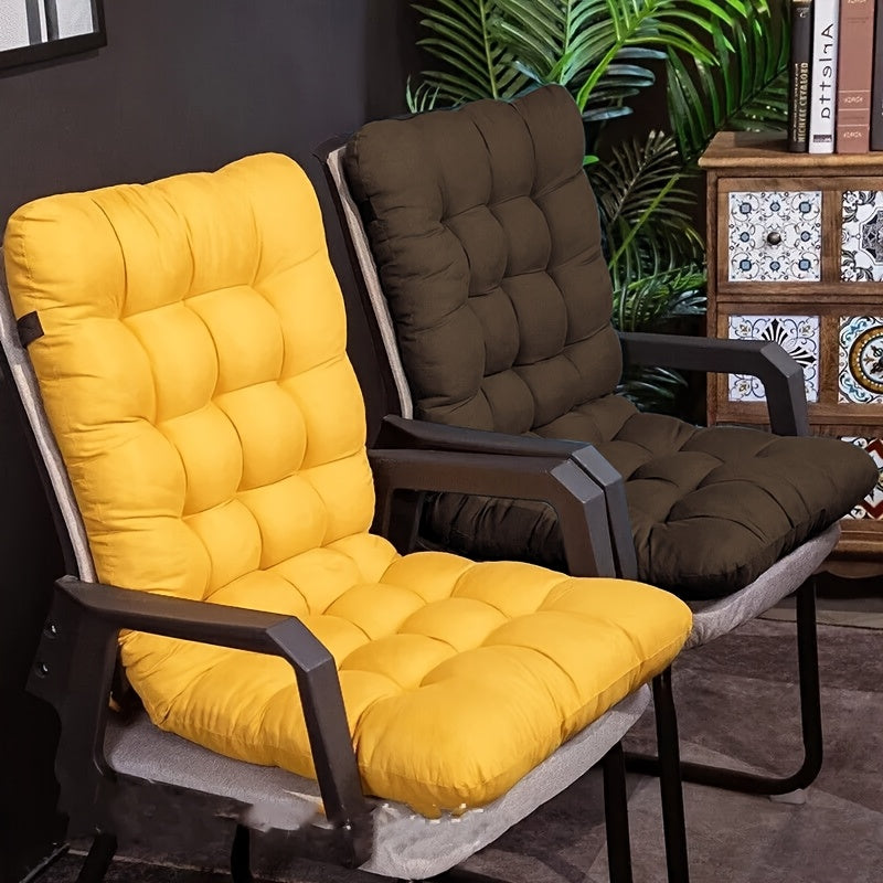 1/2pcs Polyester Cushion Set for Lounge Chairs - Comfortably Soft, Machine Washable, with Straps for Secure Attachment, Providing Full Back Support. Suitable for Garden Furniture, Outdoor Seating, And Both Indoor And Outdoor Use.