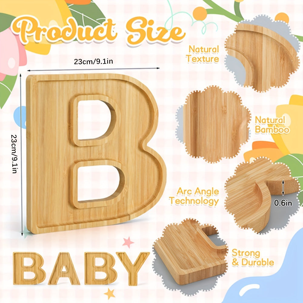 4pcs Baby Shower Wooden Charcuterie Letter Boxes Set BABY Shaped Letter Serving Tray Board Dish Decorative Platter for Snack Food Cake Cookies for Gender Reveal Birthday Party
