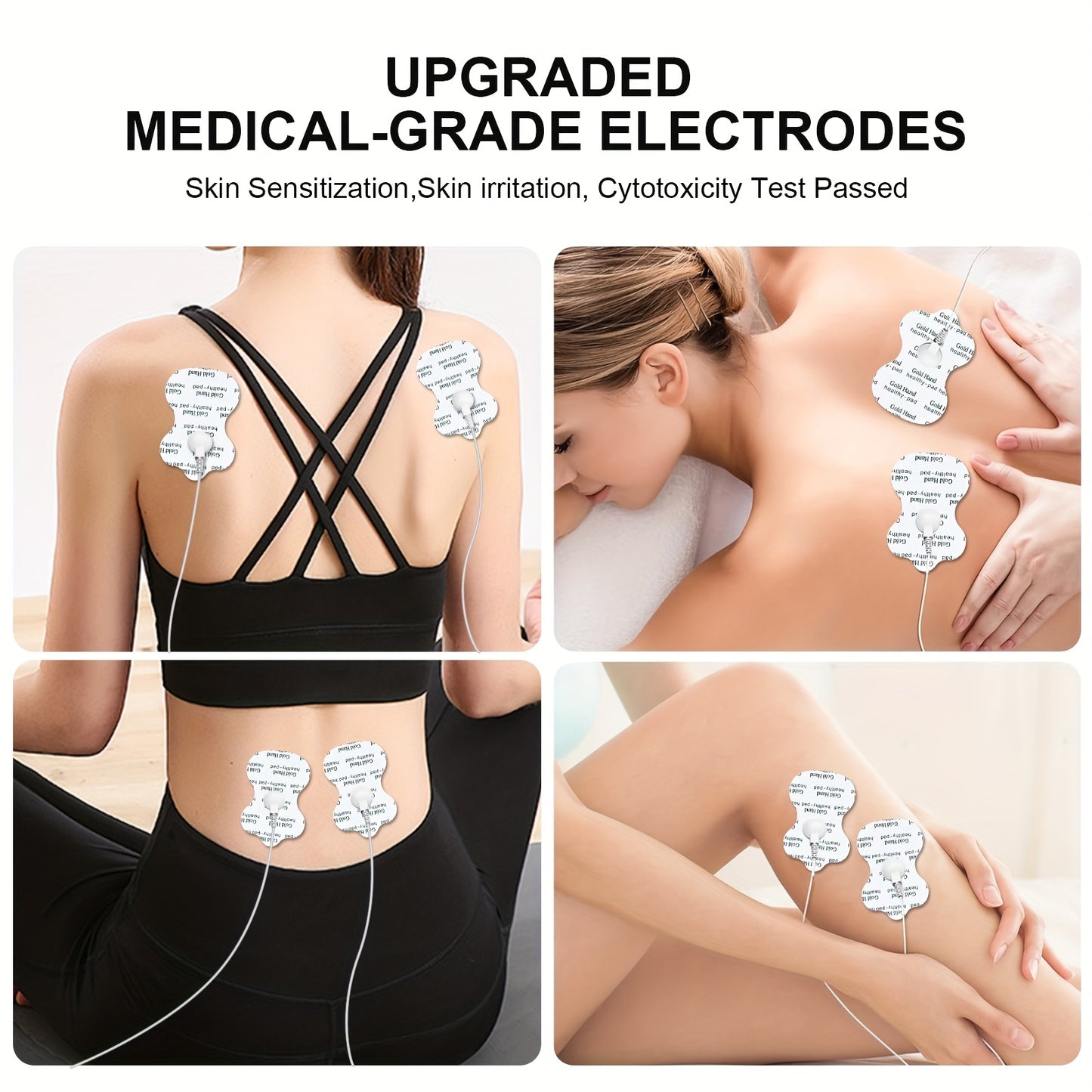 10/20/40/80pcs TENS&EMS Reusable Unit Replacement Pads - 35mm Snap Electrode Pads, Highly Conductive, Non-irritating Latex-free Gel, Reusable 30+ Times