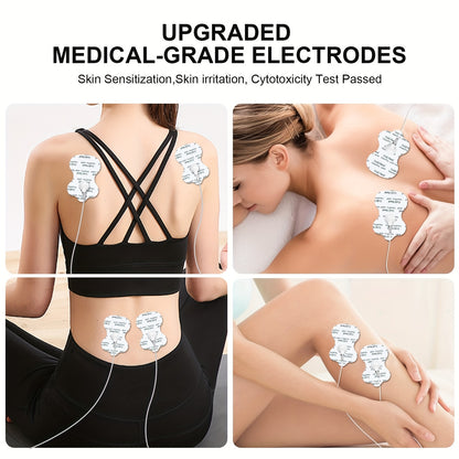 10/20/40/80pcs TENS&EMS Reusable Unit Replacement Pads - 35mm Snap Electrode Pads, Highly Conductive, Non-irritating Latex-free Gel, Reusable 30+ Times