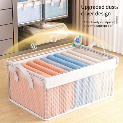4/1pc, Waterproof Steel Frame Storage Boxes, Practical Storage Boxes, Suitable for Daily Storage, Household Sundries Storage And Clothing Storage, An Excellent Helper for Saving Space.