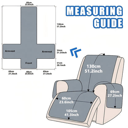 1pc Recliner Cover Sofa Cover, With Pocket Anti Slip Sofa Cushion, Pet Furniture Protective Cover, Quilted Sofa Recliner Cover With Elastic Band, Sofa Protective Cover, Sofa Accessories, Easy To Install, Spring And Summer Home Decoration