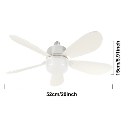 Ceiling Fan with Light and Remote Control | 5-Blade 20 Inch 3-Speed 3-Color Dimmable LED Fan Light | Timing Mute E26/E27 Screw-In Easy Install for Kitchen Living Room Bedroom