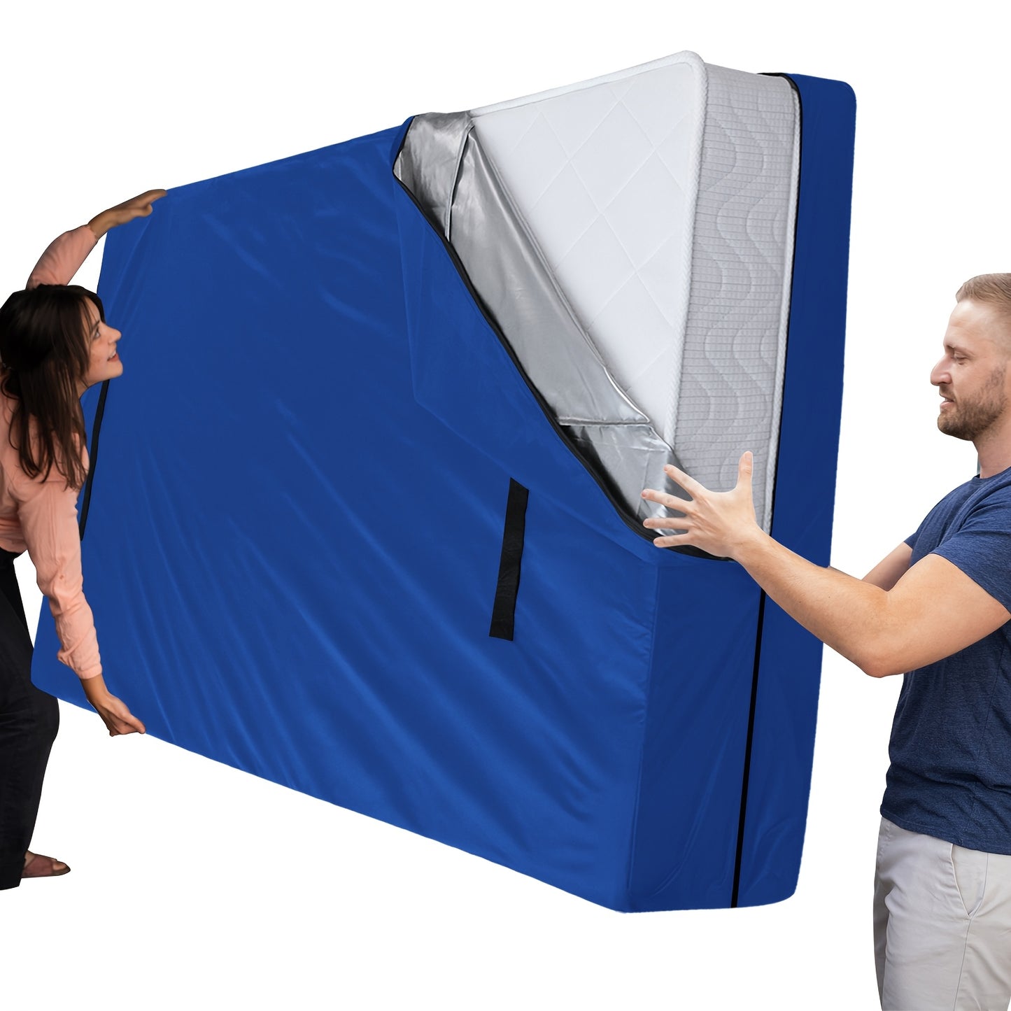 Mattress Bags For Moving, Heavy Duty Mattress Moving Bag For Transporting Mattresses, Reusable Mattress Protector Cover For Storage With Handles And Zipper, Ideal Moving Supplies