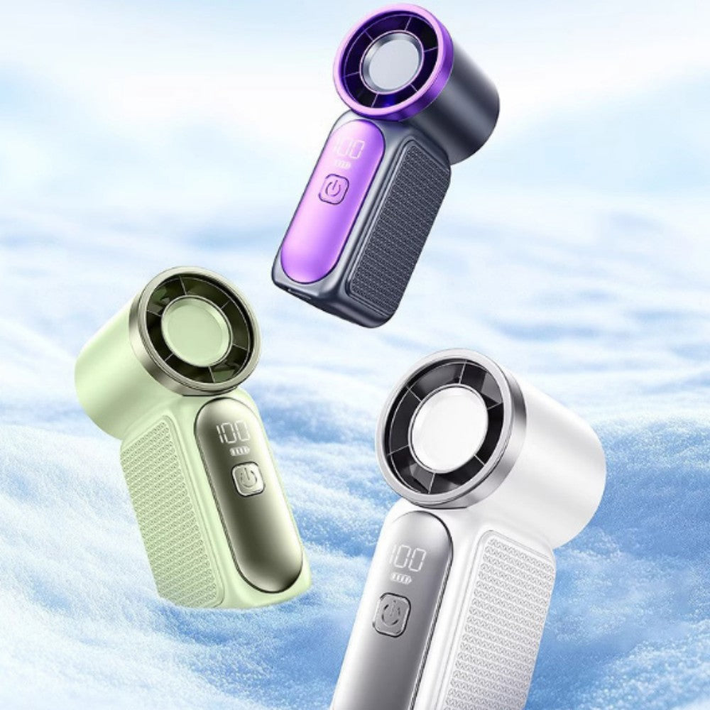 2026 New High-Speed Mini Handheld Small Fan, 100-Speed Small Wind Cannon USB Charging Battery Life Turbine Portable Outdoor Fan, Mini Portable Outdoor Cooling Artifact