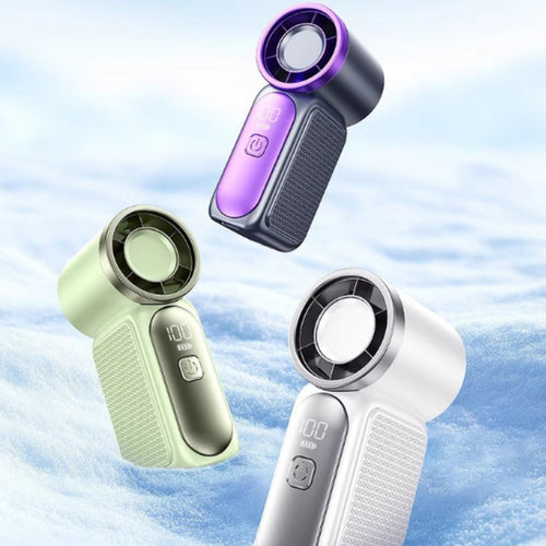 2026 New High-Speed Mini Handheld Small Fan, 100-Speed Small Wind Cannon USB Charging Battery Life Turbine Portable Outdoor Fan, Mini Portable Outdoor Cooling Artifact