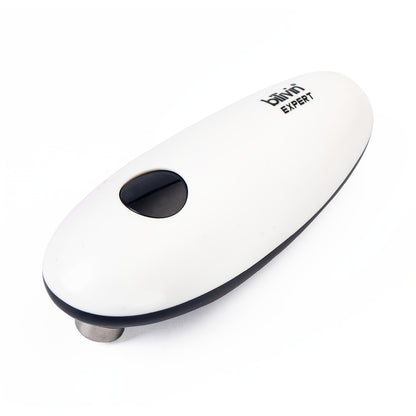 One Touch Electric Can Opener, Automatic Can Opener for All Can Sizes, Smooth  Design, Battery Not Included, Ideal for Seniors with Arthritis, Safe And Easy to Use Kitchen Gadget (WHITE)