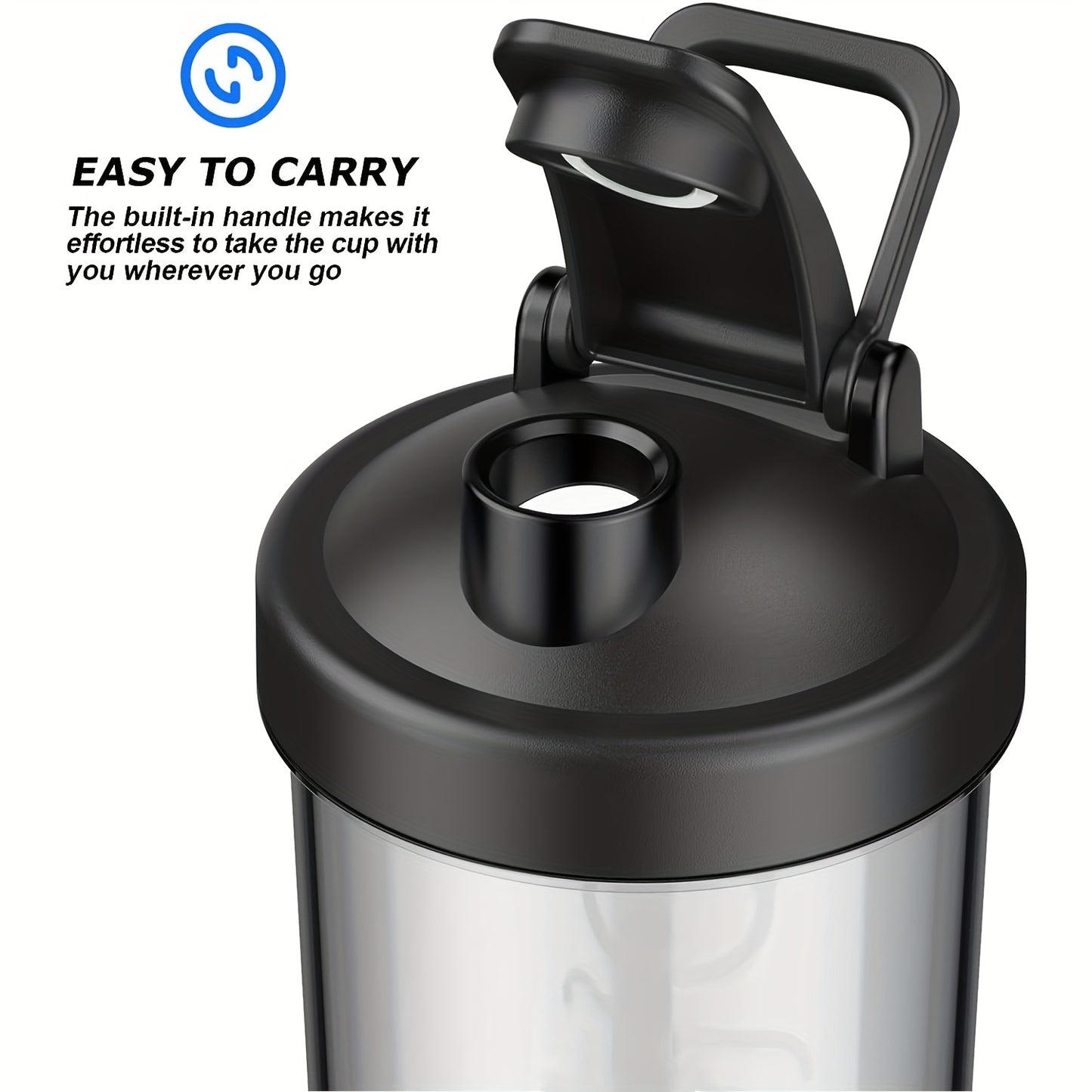 Premium Electric Protein Shaker Bottle, 24oz Blender for Mixing Protein, Gym Portable Cup, BPA Free Self Stirring Shaker with USB Rechargeable Battery, Mixer Cup for Shakes And Meal Replacements, Tritan