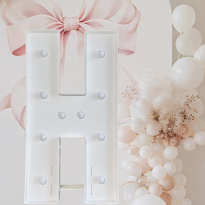 Cool White - 3ft Tall Marquee Letters Frame Cool Lighted Letters - /LOVE/HBD DIY Displays for Weddings, Proposals & Celebrations Wall Pediments KT Board