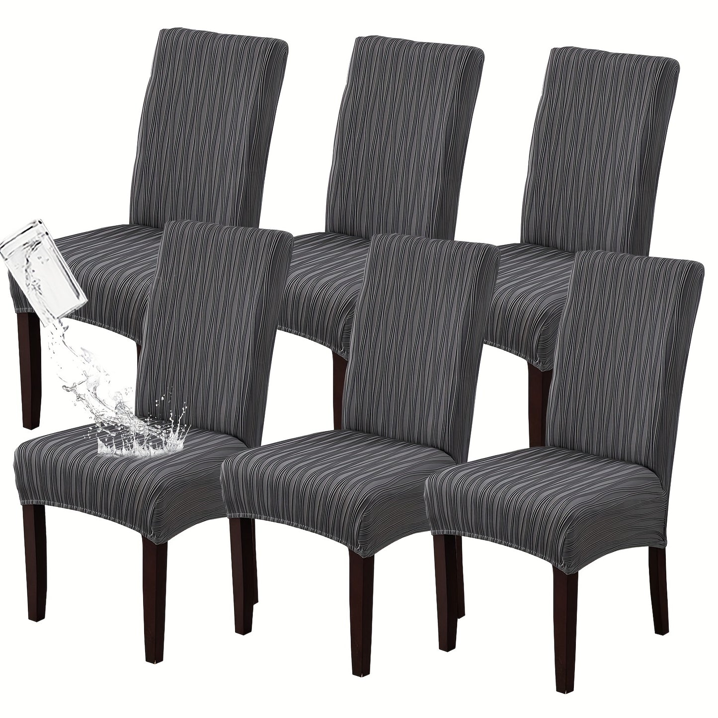 4/6pcs Of Stain-resistant Dining Chair Covers, Restaurant Furniture Protective Covers, Winter Christmas Decor Pet Furniture Protection, Removable And Easy-to-clean Stretch Dining Chair Covers, Valentine's Day Home Decorations