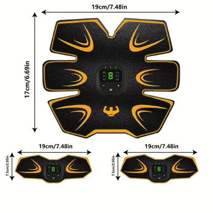 EMS Muscle Stimulator Trainer Patches – 8 Modes 19 Intensities Fitness Exerciser for Arms, Legs & Body Toning, Electric Muscle Training Pad for Home Gym Workout
