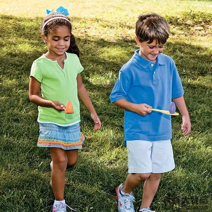 12pcs Egg Spoon Race Game, Wooden Egg Balance Game Relay Race Games for Kids Outdoor Lawn Games Easter Eggs Hunt, Holidays, Party Lawn Games-Carnival Activity with Random Color Mix, Back to School, Mother's Day Gifts
