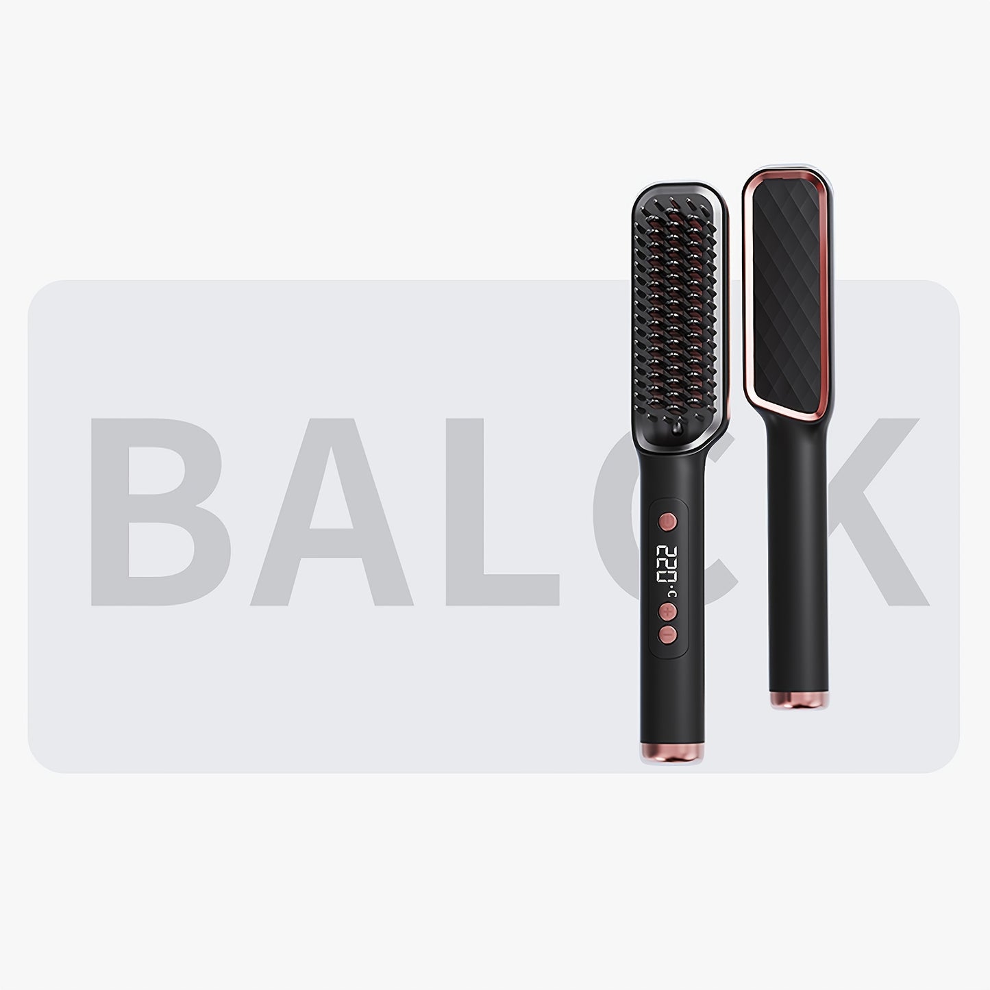 [US Standard]Hair Straightening Brush, 30-60 Seconds Fast Heating & 3 Temperature Adjustable, Wide-spaced Teeth& Smooth Glide Teeth, Tangle-free, Anti-winding, Anti-Damage Styling Tool/Holiday Gift/Birthday Gift The Perfect Mother's Day Gift