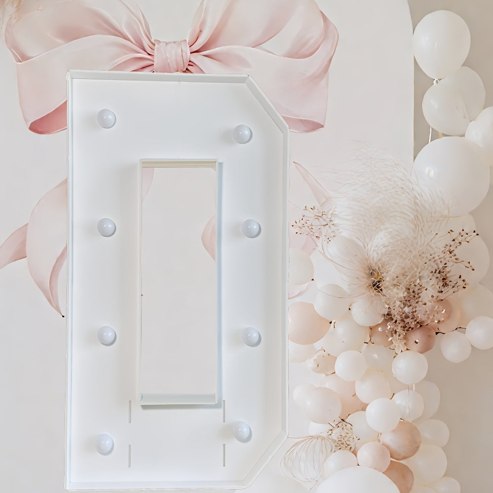 Cool White - 3ft Tall Marquee Letters Frame Cool Lighted Letters - /LOVE/HBD DIY Displays for Weddings, Proposals & Celebrations Wall Pediments KT Board