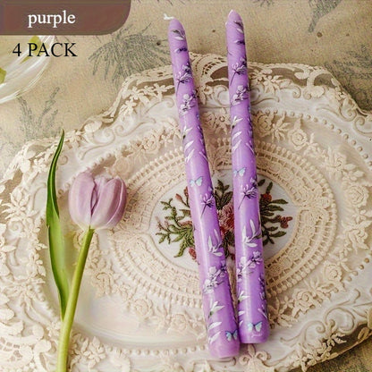 2/ 4pcs/ Box 9.84in Taper Scented Candles, Christmas Dinner Candles, Bottom Diameter 2.3 Centimeters/ 0.91 Inches for Home Decoration Candlelight Dinner Table Decoration Wedding Decoratio, Christmas Decorations