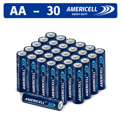 AA Batteries 30 Pack 1.5V Carbon Disposable Non-Rechargeable with 3-Year Shelf Life for Remote Control Keyboard Clock Toy Flashlight Smoke Detector Everyday Use