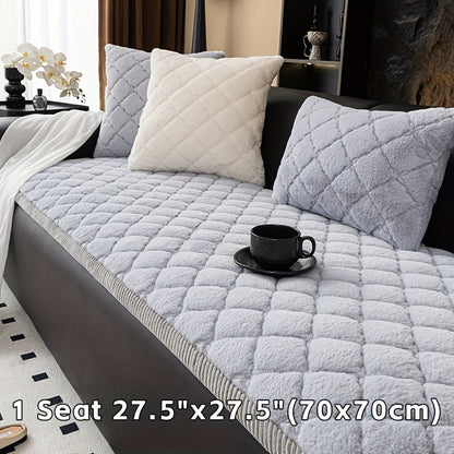 One Thickened Faux Rabbit Sofa Cover Or One Cushion Cover. Pet-Friendly, Machine Washable, Non-Slip, And Warm. Suitable for Bedrooms, Offices, Living Rooms, And Other Home Décor. Can Also Be Used As a Sofa Cushion