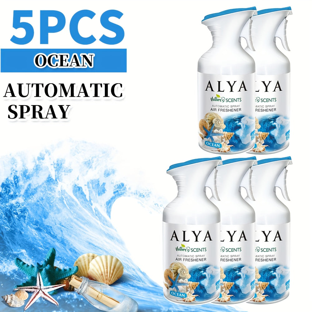 2/5pcs (8.45oz Each) Fragrances Aromatherapy Air Freshener Spray, 6 Scents - Lavender, Cool Linen, Magnolia, Mixed Berries, Ocean And Vanilla, Multi-Purpose Odor-Fighting Room Spray, Ideal for Car, Office, Home, Bathroom, Fabric, Closet Fresh Scent