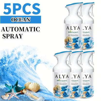 2/5pcs (8.45oz Each) Fragrances Aromatherapy Air Freshener Spray, 6 Scents - Lavender, Cool Linen, Magnolia, Mixed Berries, Ocean And Vanilla, Multi-Purpose Odor-Fighting Room Spray, Ideal for Car, Office, Home, Bathroom, Fabric, Closet Fresh Scent