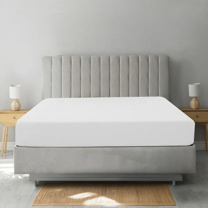 Lux Decor Solid Color Fitted Sheet - Classic Collection Cooling Sheet - Ultra Soft Brushed Microfiber Silky Fitted Sheets, Fits Mattress Upto 16 Inches Deep Pocket, Shrinkage and Fade Resistant Comfy Bedding Mattress Cover, Easy to Wash