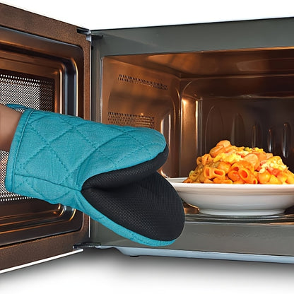 2pcs Multi-Ply Durable Kitchen Oven Mitts For Cooking & Baking - Non-Slip, Heat Resistant Gloves, Food Safe - Perfect For Graduation, Juneteenth, Labor Day, Grandparents Day, Earth Day Celebrations, Thanksgiving, Christmas, New Year's, And More