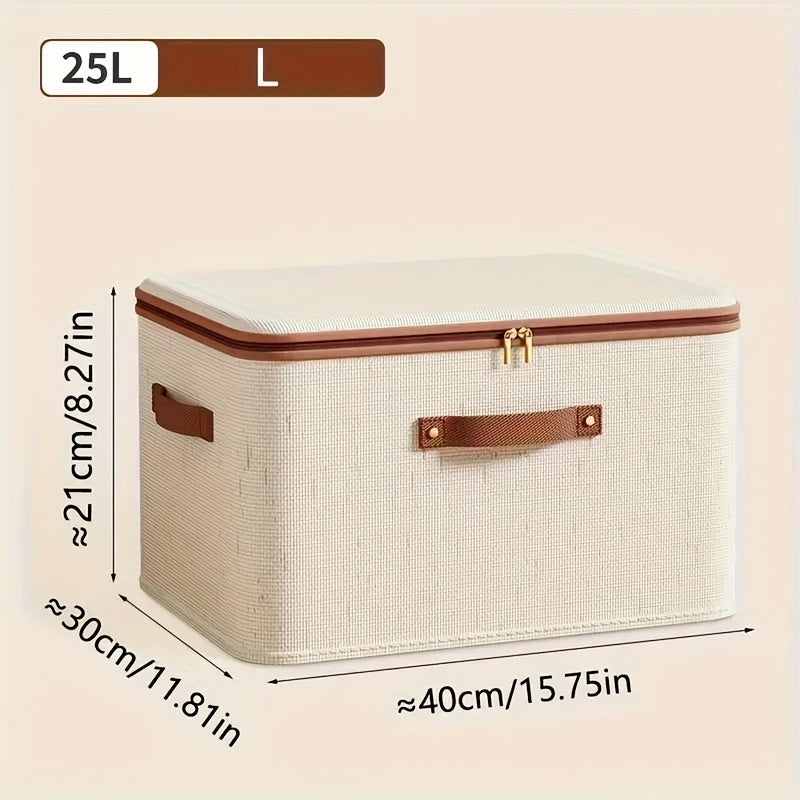 2 Pack Foldable Storage Bins With Lids- Large Capacity, Space Saving Storage Organizer For Clothes, Blankets, Books, Under-Bed Storage