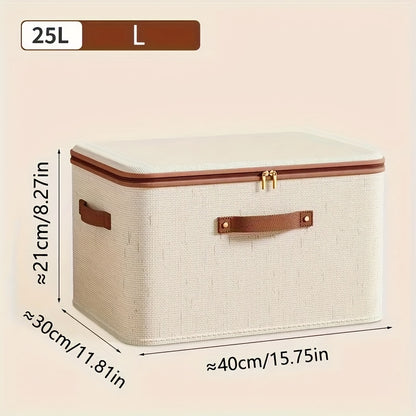 2 Pack Foldable Storage Bins With Lids- Large Capacity, Space Saving Storage Organizer For Clothes, Blankets, Books, Under-Bed Storage