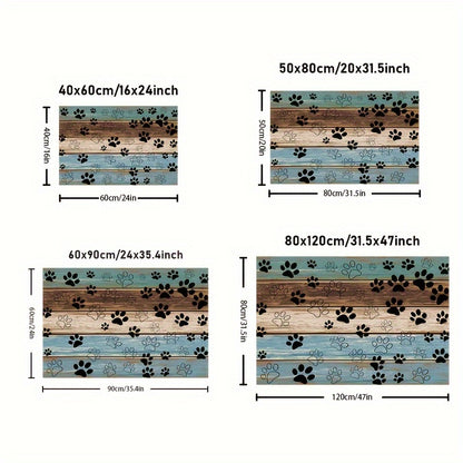 Fashion Claw Print Welcome Door Mat - Durable, Anti Slip, And Quick Drying, Suitable for Indoor/outdoor Use - Perfect for Living Rooms, Bedrooms, Bathrooms, Kitchens, Terraces, And Laundry Rooms - Washable Door Mat