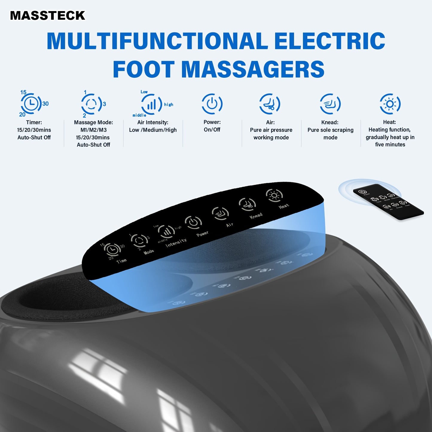 Shiatsu Foot Massager Machine with Heat – Deep Kneading Electric Foot Massager for Plantar Fasciitis, Tired Muscles & Arch Pain Relief | Fits Men Up to Size 12 | Home & Office Use | Gift for Mom, Dad & Seniors