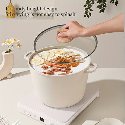 Hoarbar 10.5QT Large Capacity Non-Stick Stock Pot - High-Temperature Resistant, Induction & All Stovetops Compatible, Easy-Clean Design for Home Cooks & Families, Perfect Housewarming Gift