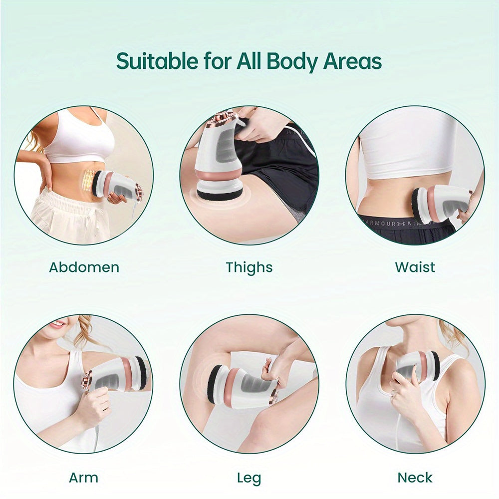 Massage Machine, 5 Massage Heads and 3 Washable Pads, Body Machine, Removal Machine for Abdomen, Waist, Arms, Buttocks and Legs