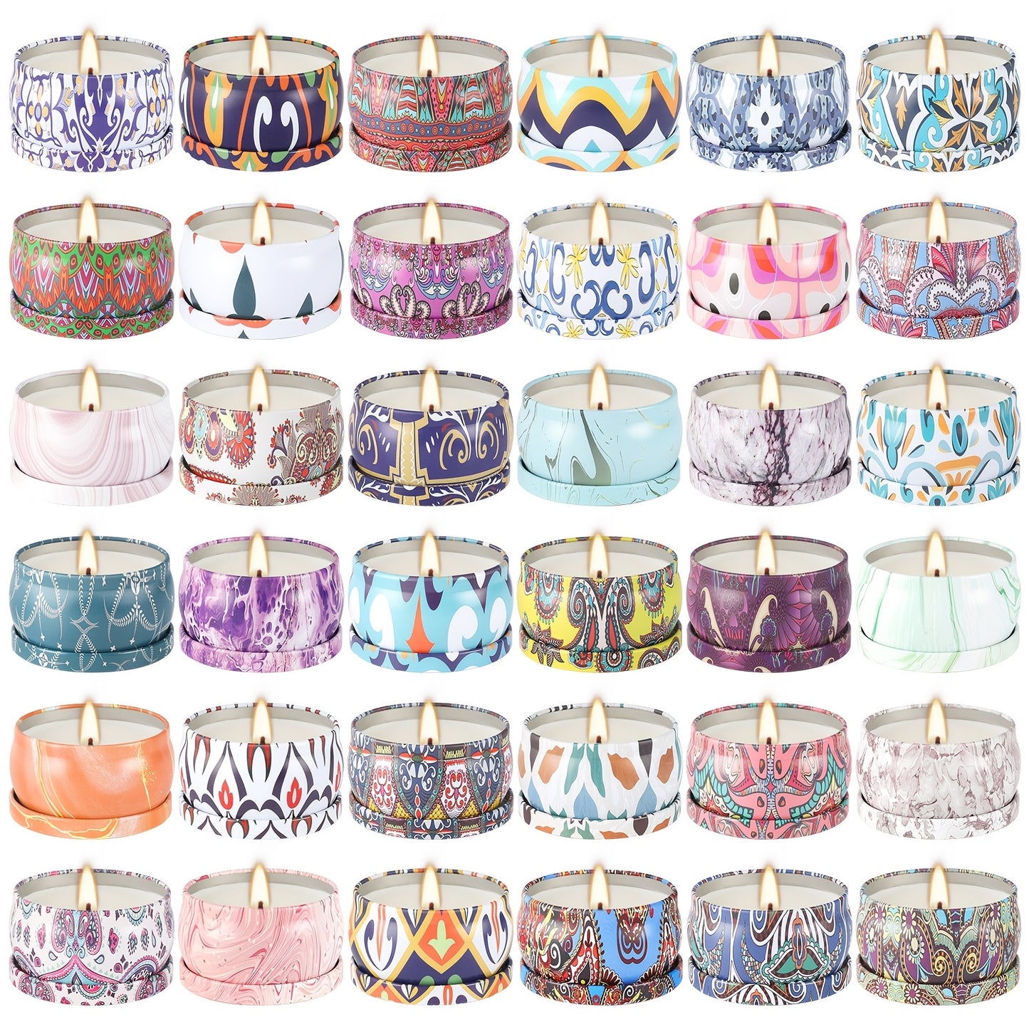 Candle Gift Set 36-Pack – Natural Soy Wax Scented Candles in Tin Cans, Aromatherapy Candles for Yoga, Spa, Bath & Home Decor, Portable Travel Candles, Perfect Gift for Women & Men, Mother's Day, Valentine's Day & Birthdays
