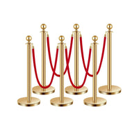 6 Pcs/4 Red Velvet Ropes