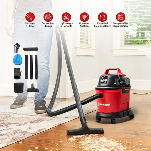 Wall Mount Wet Dry Vacuum 3.2 Gallon 3 Peak HP