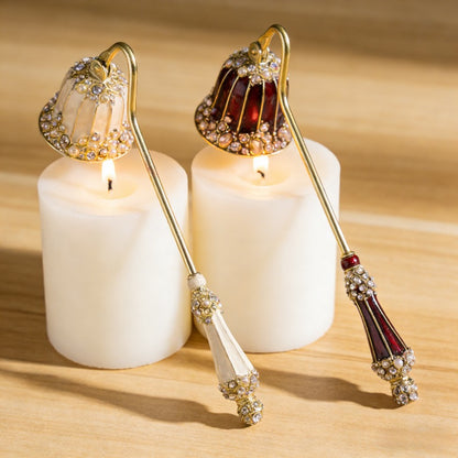 Elegant Candle Snuffer Candle Extinguisher Long Handle Candle Accessory Metal Wick Flame Snuffer Wick Snuffer Home Decor Gift